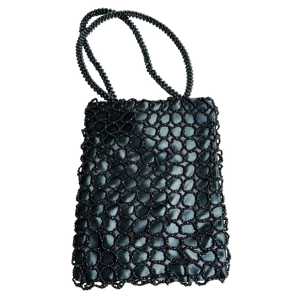 Vintage Sunbelt Black Beaded Evening Bag